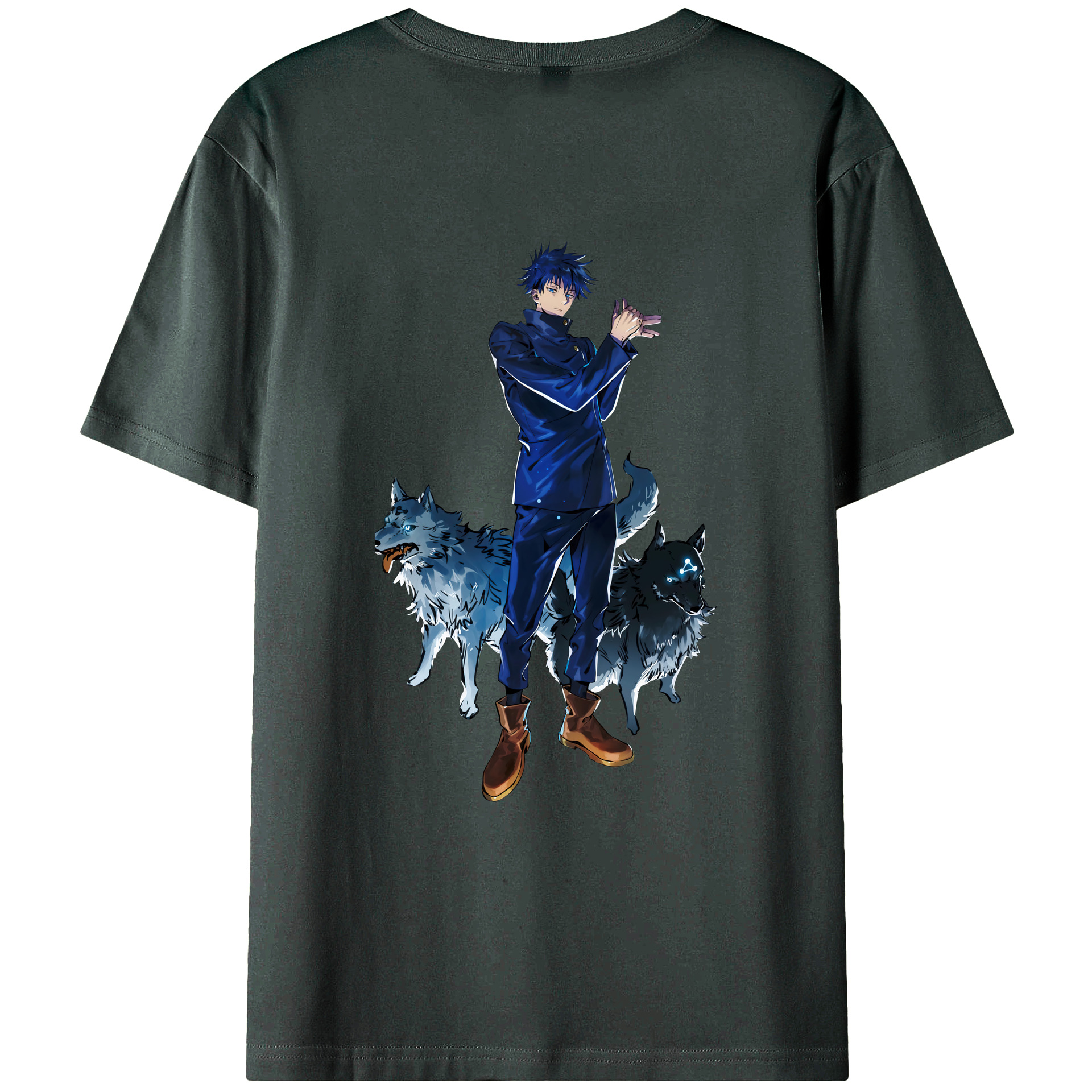 （画像用） 呪術廻戦 Jujutsu Kaisen 綿100％ メンズ半袖Tシャツ（バックプリント） 通気性
